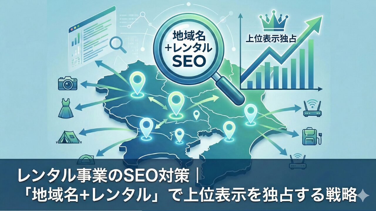 レンタル事業のSEO対策｜「地域名＋レンタル」で上位表示を独占する戦略