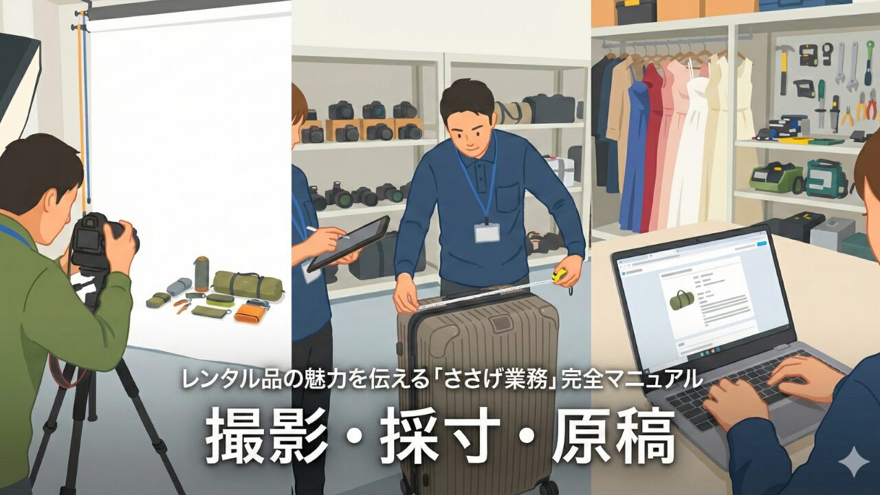 レンタル品の魅力を伝える「ささげ業務」（撮影・採寸・原稿）完全マニュアル