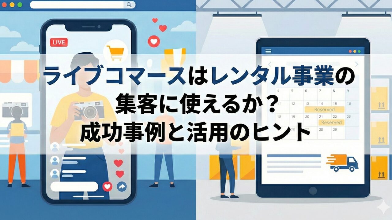 ライブコマースはレンタル事業の集客に使えるか？成功事例と活用のヒント