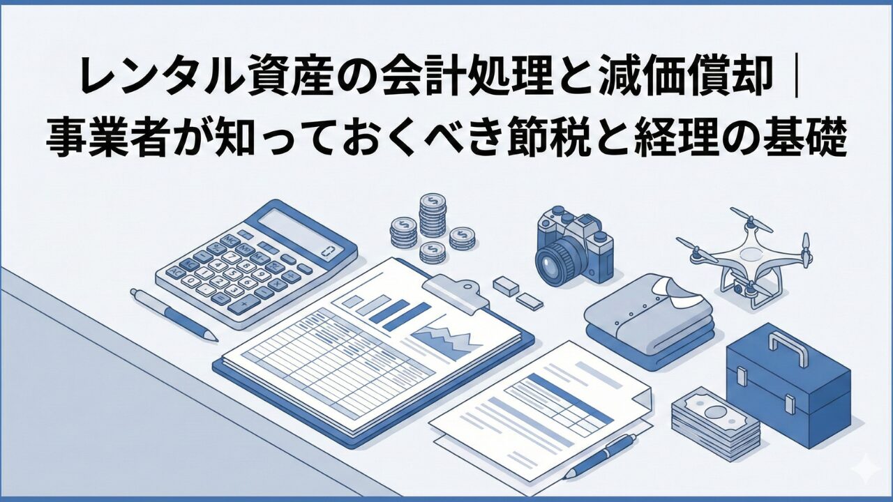レンタル資産の会計処理と減価償却｜事業者が知っておくべき節税と経理の基礎