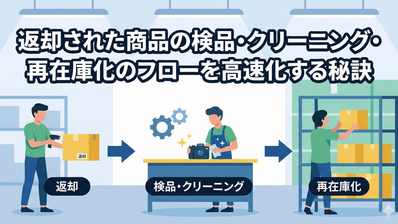返却された商品の検品・クリーニング・再在庫化のフローを高速化する秘訣