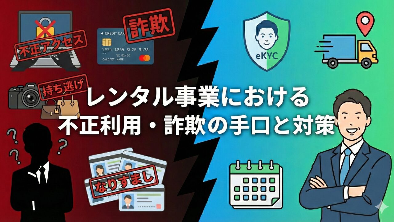 レンタル事業における不正利用・詐欺の手口と、それを防ぐセキュリティ対策