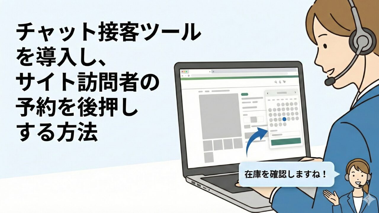 チャット接客ツールを導入し、サイト訪問者の予約を後押しする方法