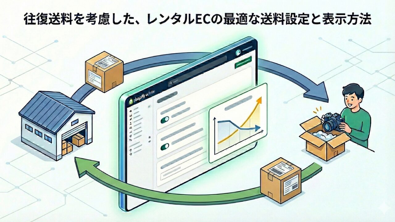 往復送料を考慮した、レンタルECの最適な送料設定と表示方法