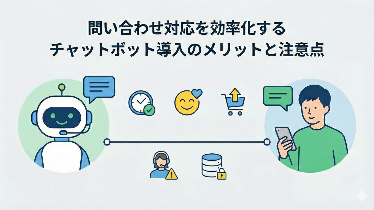 問い合わせ対応を効率化するチャットボット導入のメリットと注意点