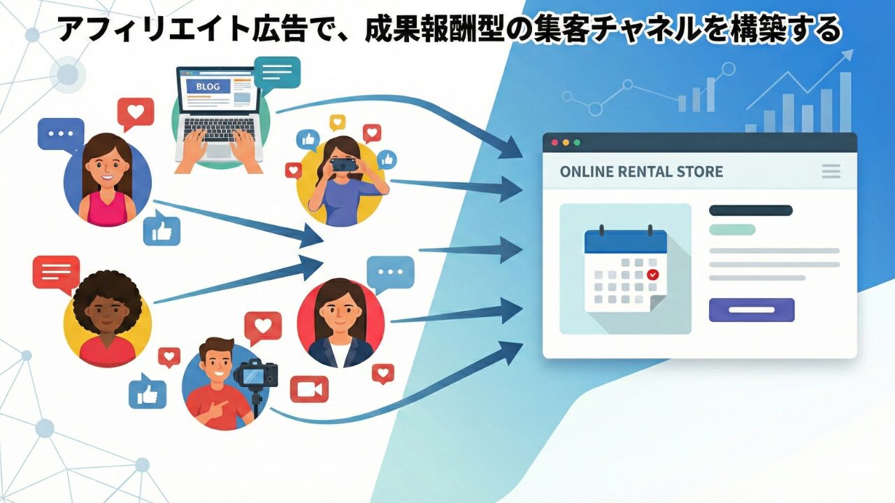 アフィリエイト広告で、成果報酬型の集客チャネルを構築する