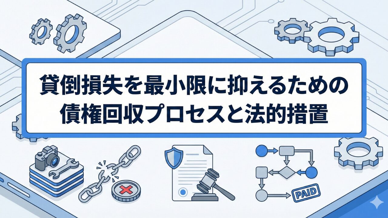 貸倒損失を最小限に抑えるための債権回収プロセスと法的措置