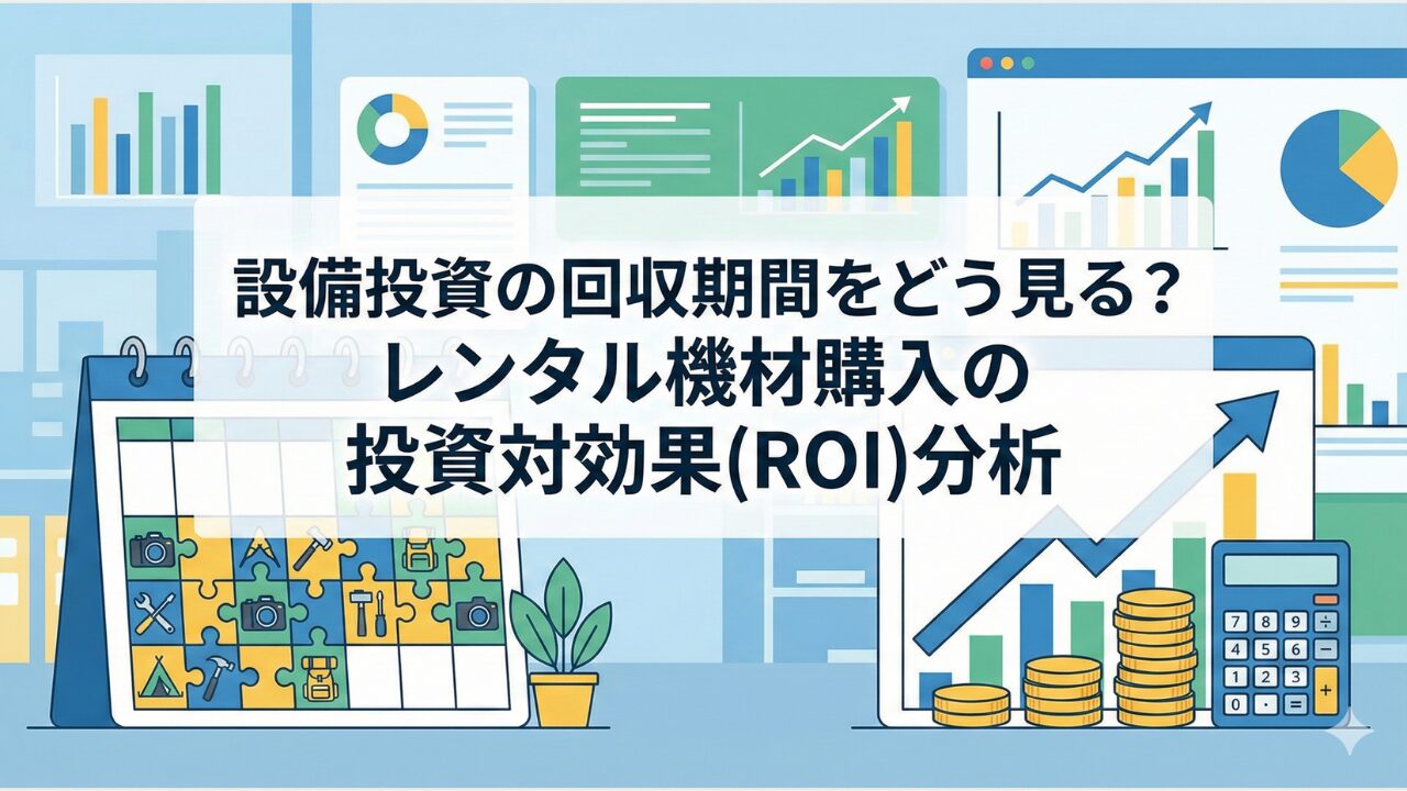 設備投資の回収期間をどう見る？レンタル機材購入の投資対効果(ROI)分析