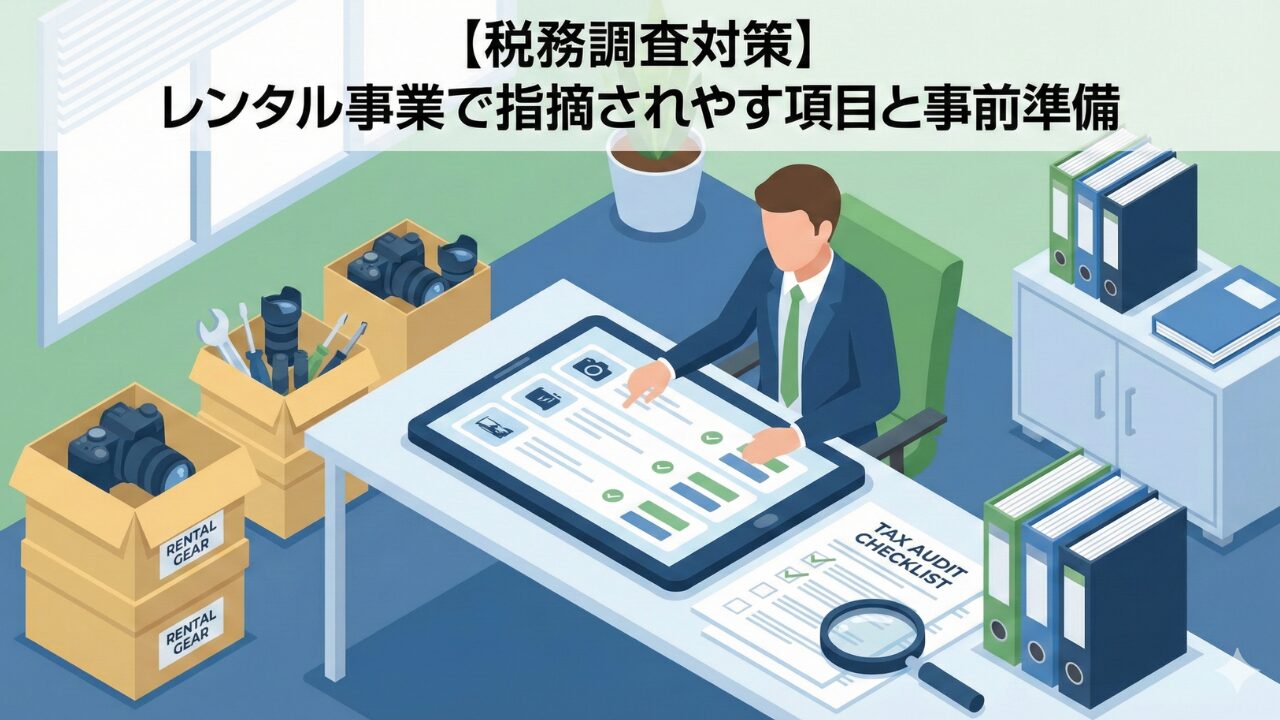 【税務調査対策】レンタル事業で指摘されやすい項目と事前準備