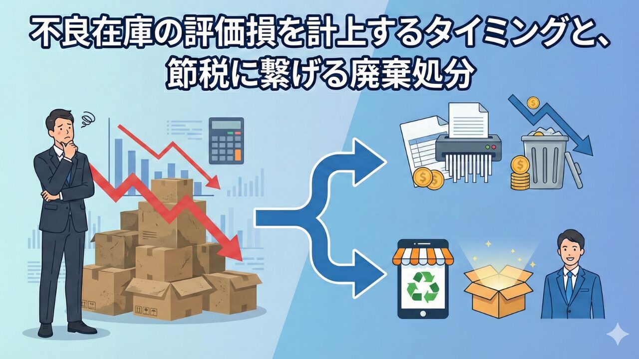 不良在庫の評価損を計上するタイミングと、節税に繋げる廃棄処分
